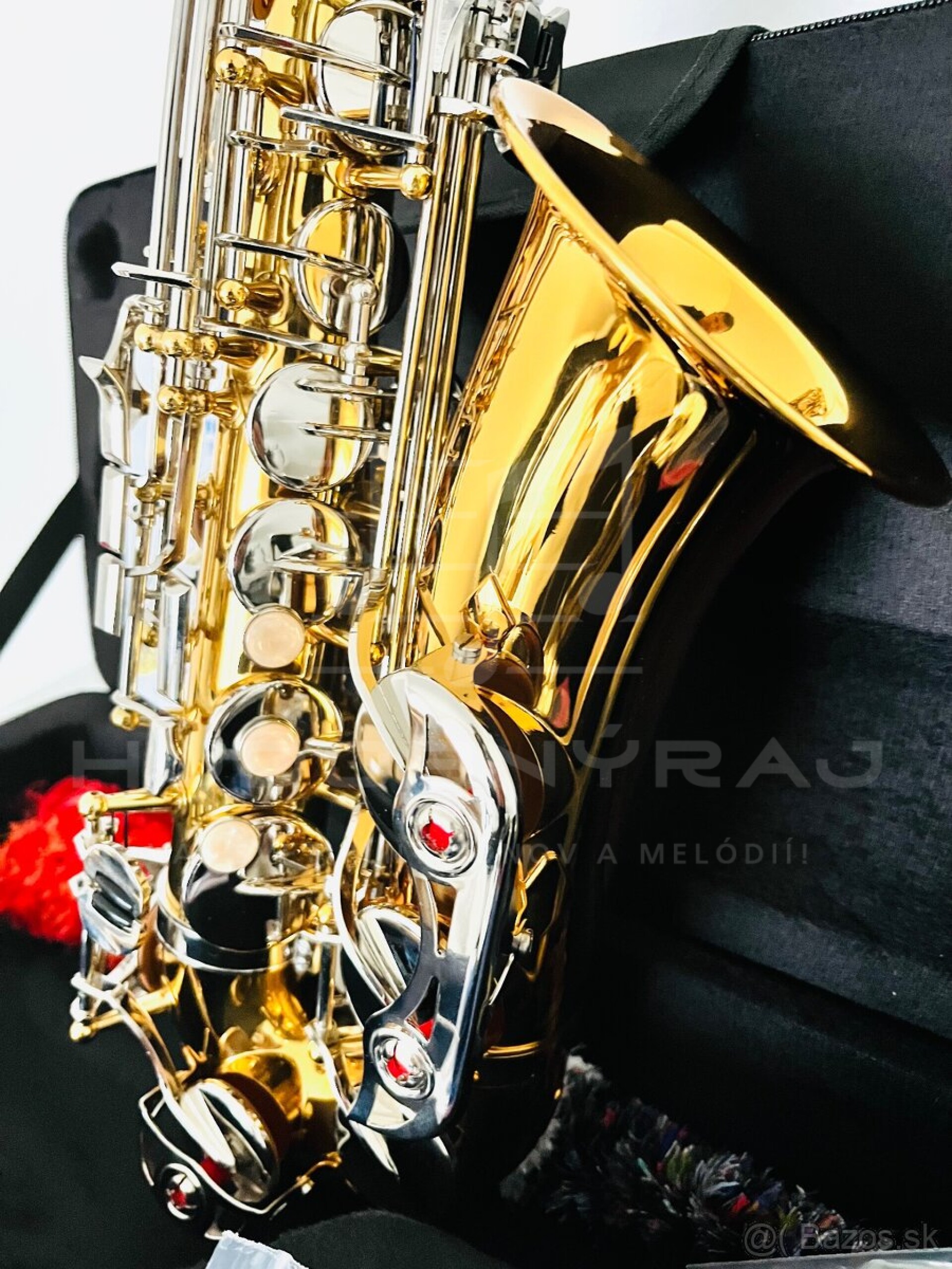 Nový Es- Alt saxofón - kópia k modelu Yamaha- pekný zvuk, ZLATOLAK, SILVER