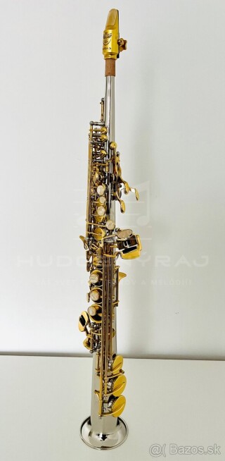 NOVÝ SOPRÁN SAXOFÓN- kópia k modelu YANAGISAWA- JAPAN- SOLID SILVER GOLD