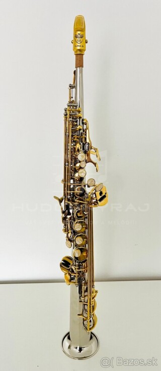 NOVÝ SOPRÁN SAXOFÓN- kópia k modelu YANAGISAWA- JAPAN- SOLID SILVER GOLD