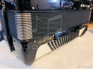 Akordeón Honer Verdi II- 96 basový- čiernej farby, červené mechy TOP ZVUK