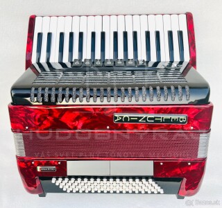 NA OBJEDNÁVKU-Nový akordeón BELTUNICA VIVALDI 80 basový- červenej farby
